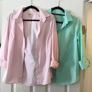 Lot of 2 J Crew Haberdashery button down shirt S